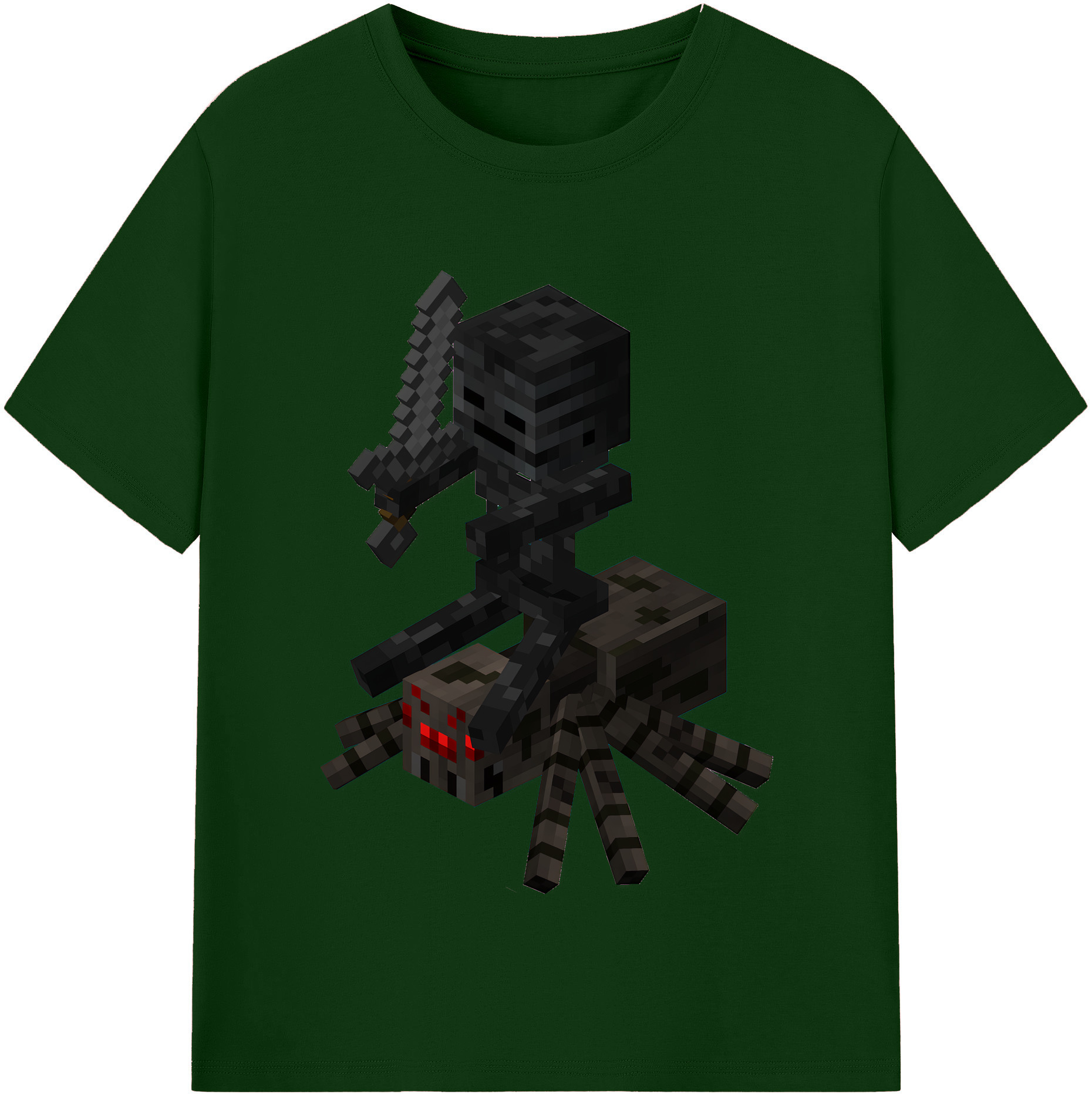 （画像用） マインクラフト ブロックの世界 Minecraft MC Block world 綿100％半袖Tシャツ（フロントプリント）